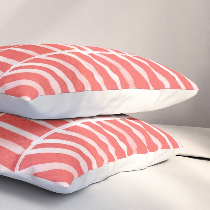 Coral Herringbone Pillow Sham Gallery Image 3