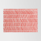 Coral Herringbone Rug Gallery Image 2