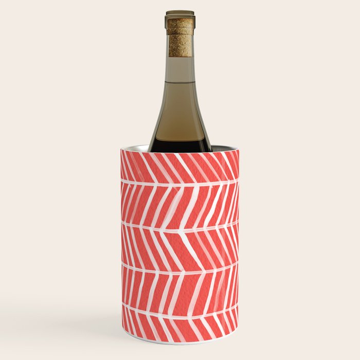 Coral Herringbone Wine Chiller Gallery Image 1