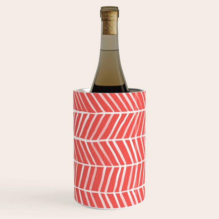 Coral Herringbone Wine Chiller Gallery Image 2