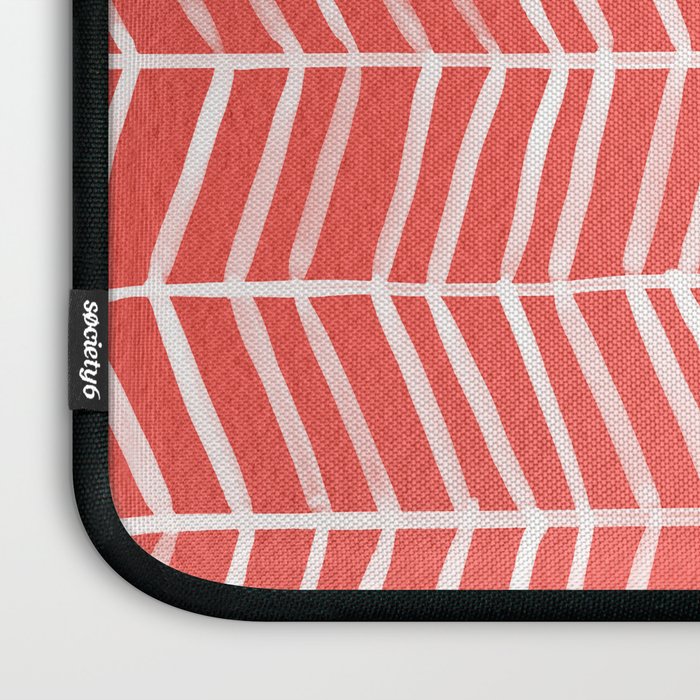Coral Herringbone Laptop Sleeve Gallery Image 3