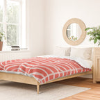 Coral Herringbone Duvet Cover Gallery Image 2