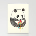 Panda Loves Ice Cream Stationery Card Gallery Image 2