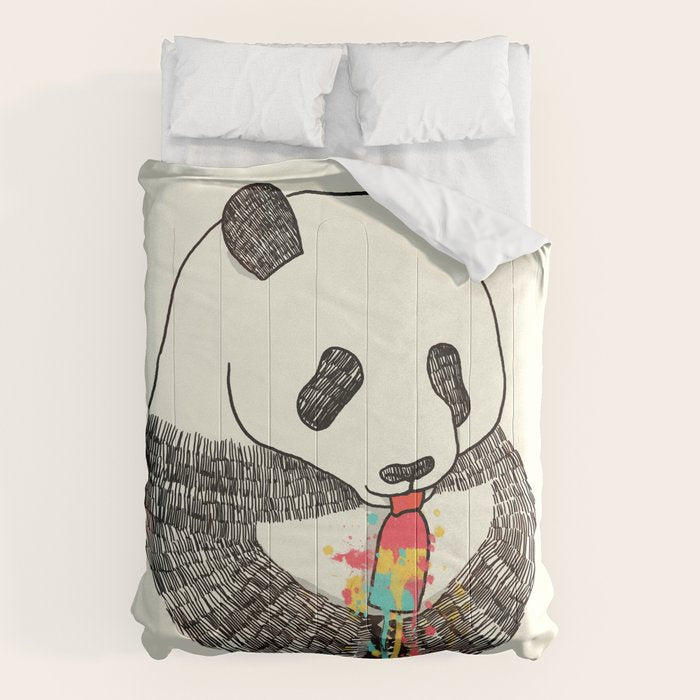 Panda Loves Ice Cream Comforter Gallery Image 1
