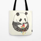 Panda Loves Ice Cream Tote Bag Gallery Image 1