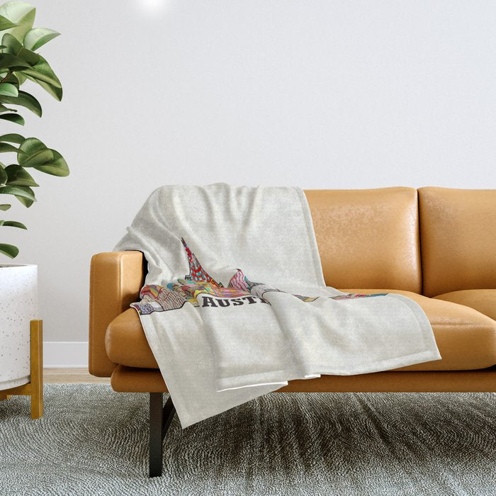 Austin texas Throw Blanket Gallery Image 1