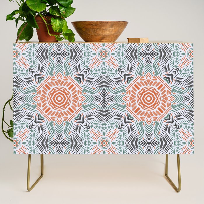 Modern brushstroke mosaic Credenza Gallery Image 1