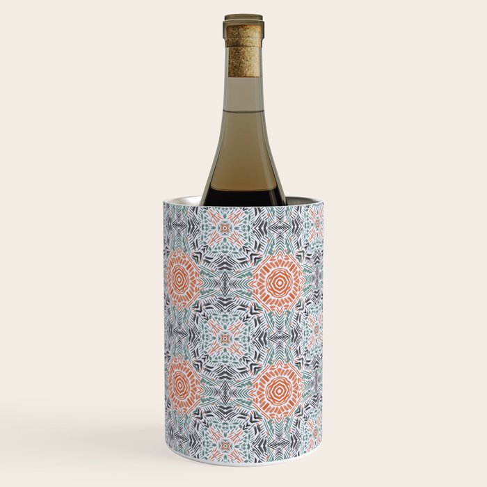 Modern brushstroke mosaic Wine Chiller Gallery Image 3