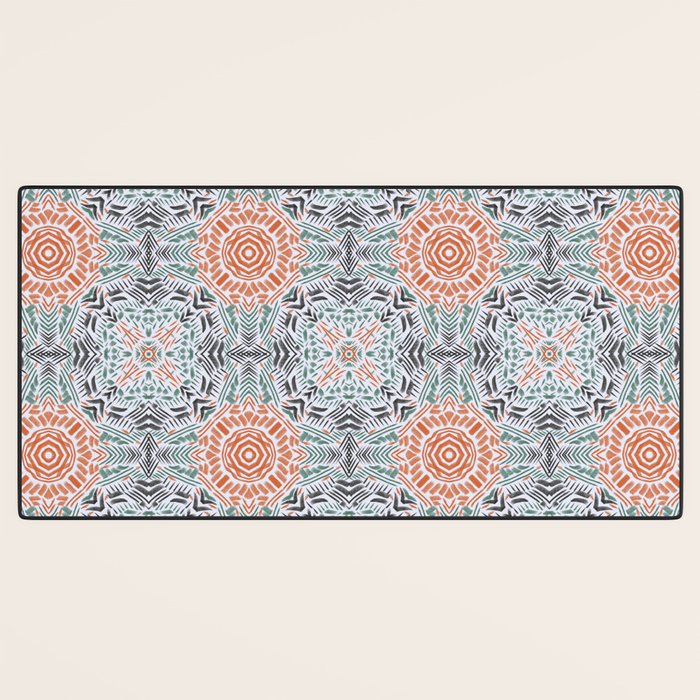 Modern brushstroke mosaic Desk Mat Gallery Image 3