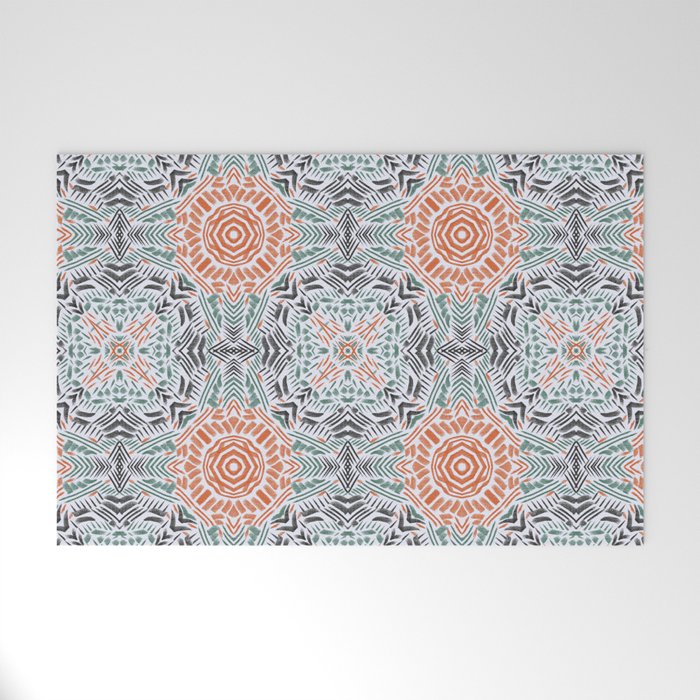 Modern brushstroke mosaic Welcome Mat Gallery Image 1