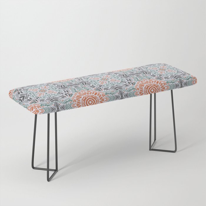 Modern brushstroke mosaic Bench Gallery Image 1