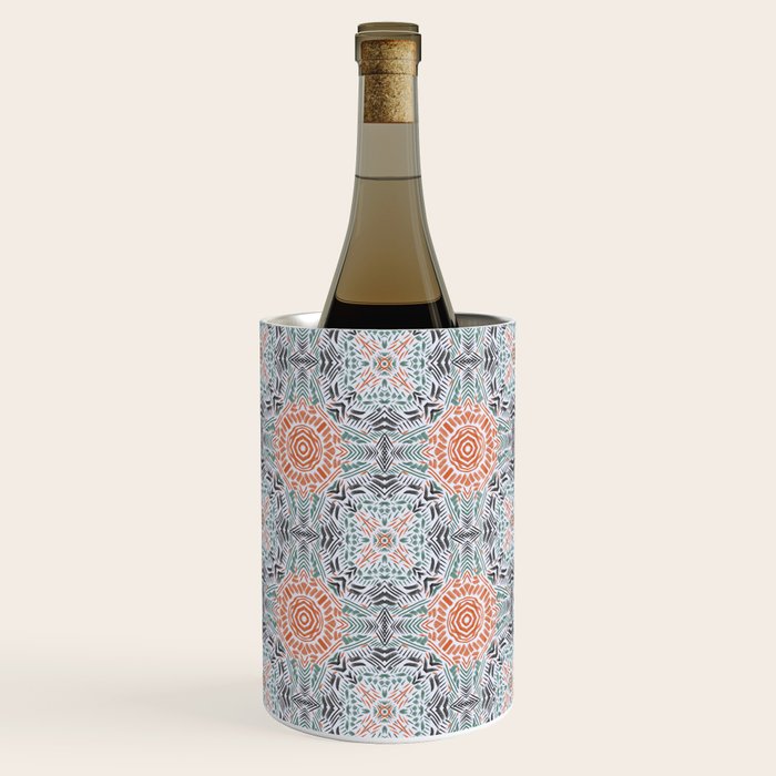 Modern brushstroke mosaic Wine Chiller Gallery Image 1