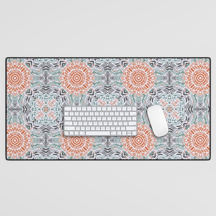 Modern brushstroke mosaic Desk Mat Gallery Image 1