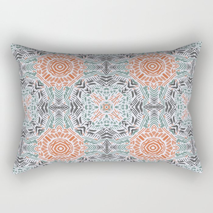 Modern brushstroke mosaic Rectangular Pillow Gallery Image 2