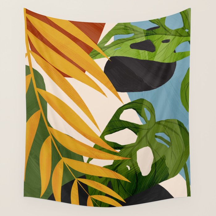 Abstract Tropical Art 2 Wall Tapestry Gallery Image 4