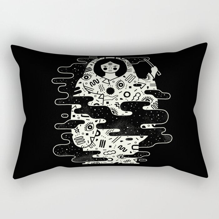 The Magician: Black Magic Rectangular Pillow Gallery Image 2