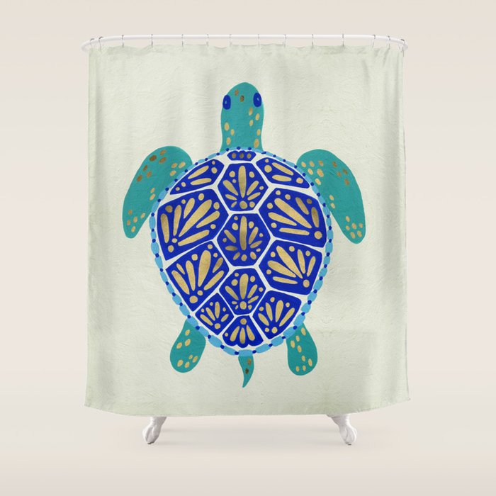 Sea Turtle Shower Curtain Gallery Image 1