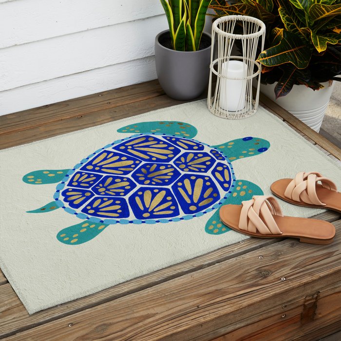 Sea Turtle Outdoor Rug Gallery Image 2