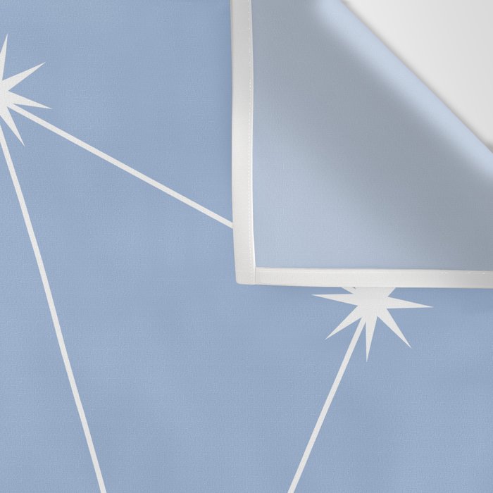Libra Zodiac Star Constellation Line Art Sky Blue Wall Tapestry Gallery Image 3