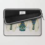 Green & Gold Cicada Laptop Sleeve Gallery Image 2