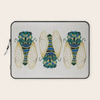 Green & Gold Cicada Laptop Sleeve Gallery Image 1