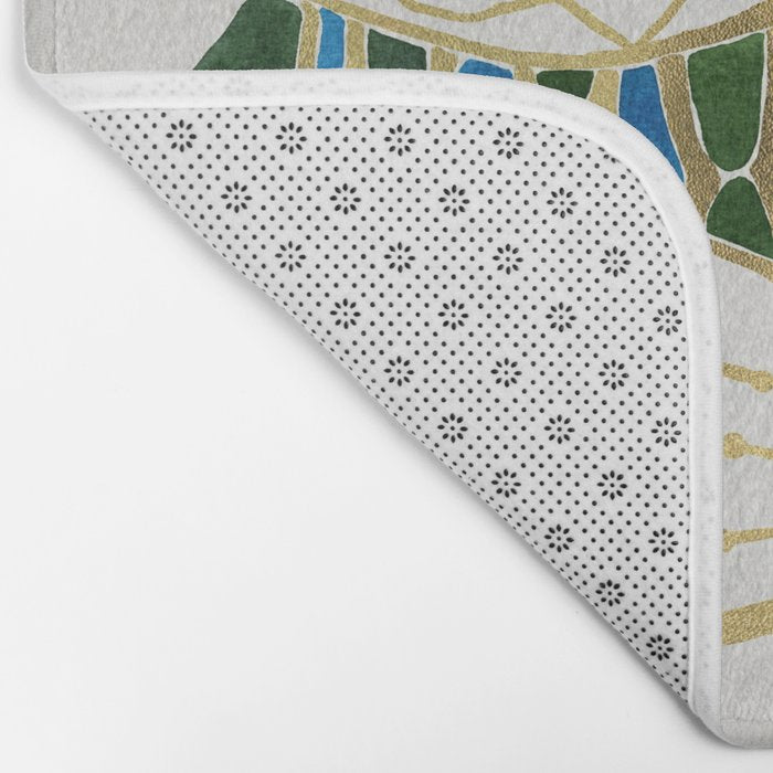 Green & Gold Cicada Bath Mat Gallery Image 2