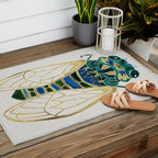 Green & Gold Cicada Outdoor Rug Gallery Image 2