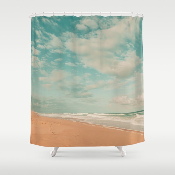 California Coast - Malibu Beach Nature, Landscape Photography Shower Curtain Gallery Image 1