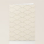 Waves (Cream & Chocolate) Stationery Card Gallery Image 2