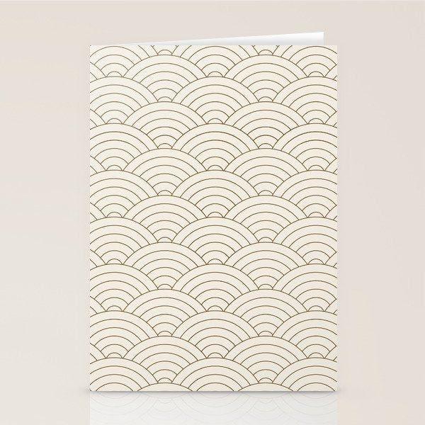 Waves (Cream & Chocolate) Stationery Card Gallery Image 2