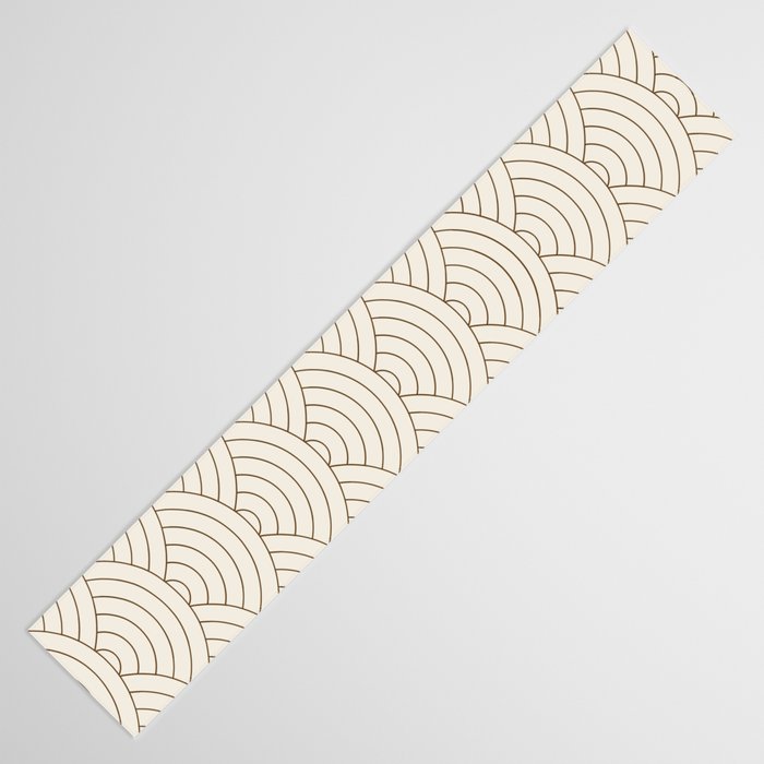 Waves (Cream & Chocolate) Table Runner Gallery Image 3