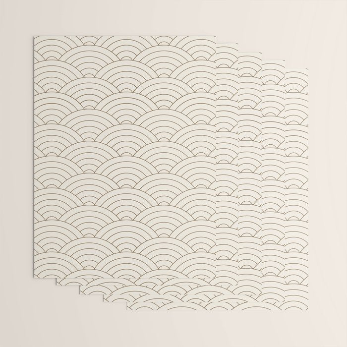 Waves (Cream & Chocolate) Wrapping Paper Gallery Image 3