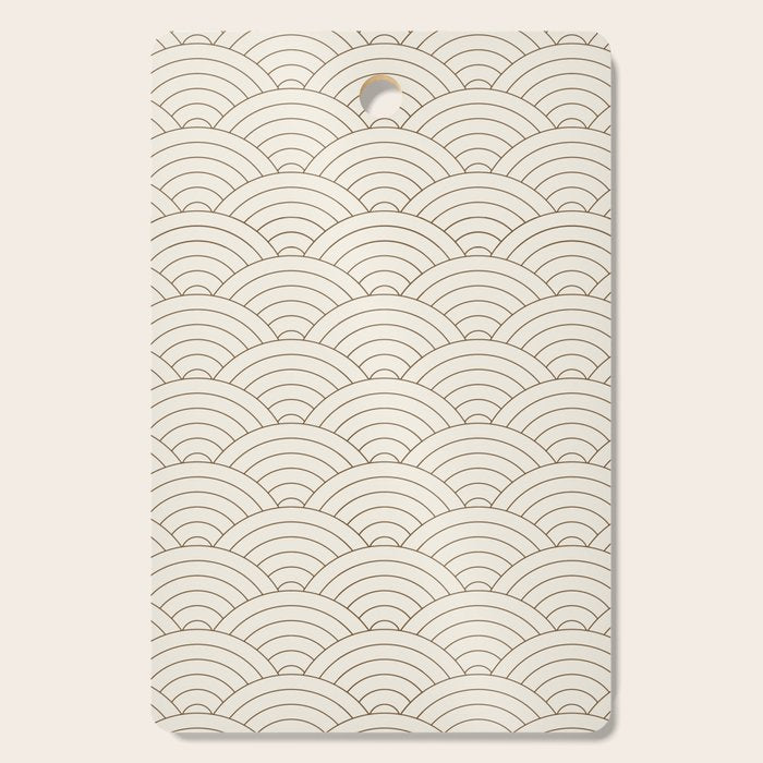 Waves (Cream & Chocolate) Cutting Board Gallery Image 1