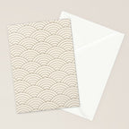 Waves (Cream & Chocolate) Stationery Card Gallery Image 2