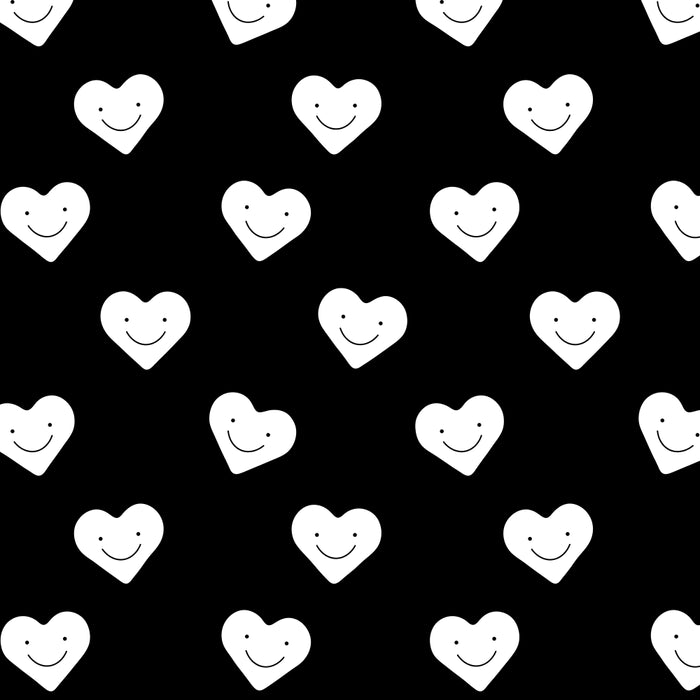 Black and white love heart doodle pattern Coffee Mug Gallery Image 2