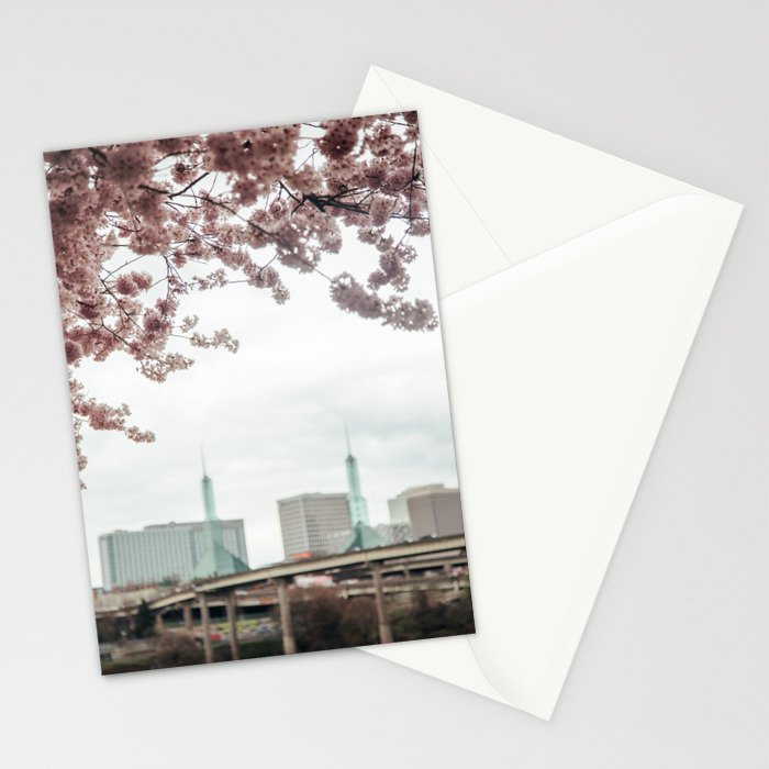 Cherry Blossoms Oregon Convention Center Stationery Card Gallery Image 2
