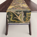 William Morris Antique Redcar Persian Floral Table Runner Gallery Image 1