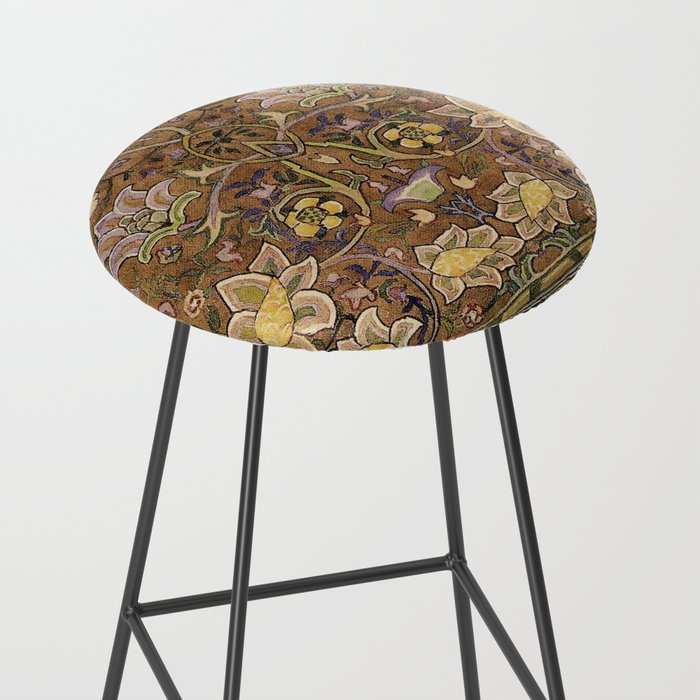 William Morris Antique Redcar Persian Floral Stool Gallery Image 2