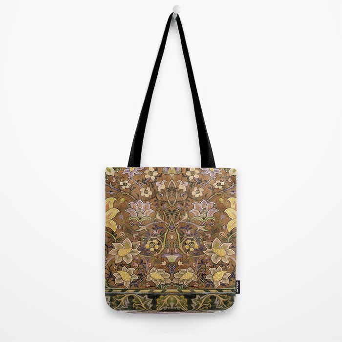 William Morris Antique Redcar Persian Floral Tote Bag Gallery Image 2