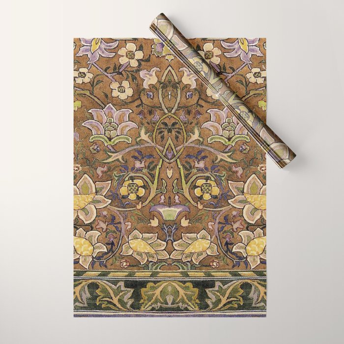 William Morris Antique Redcar Persian Floral Wrapping Paper Gallery Image 1