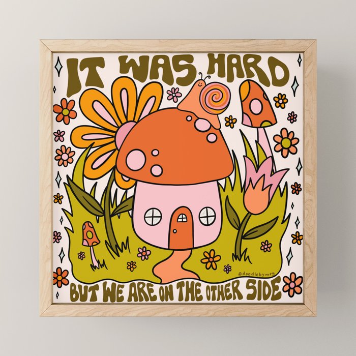 It Was Hard Mini Art Print Gallery Image 1
