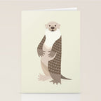 Whimsical Otter Stationery Card Gallery Image 2