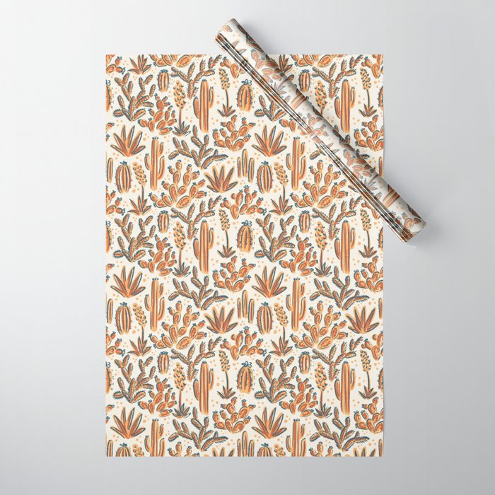 Cactus Desert - vintage primary  Wrapping Paper Gallery Image 1