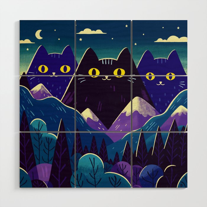 The hills are alive Wood Wall Art Gallery Image 1