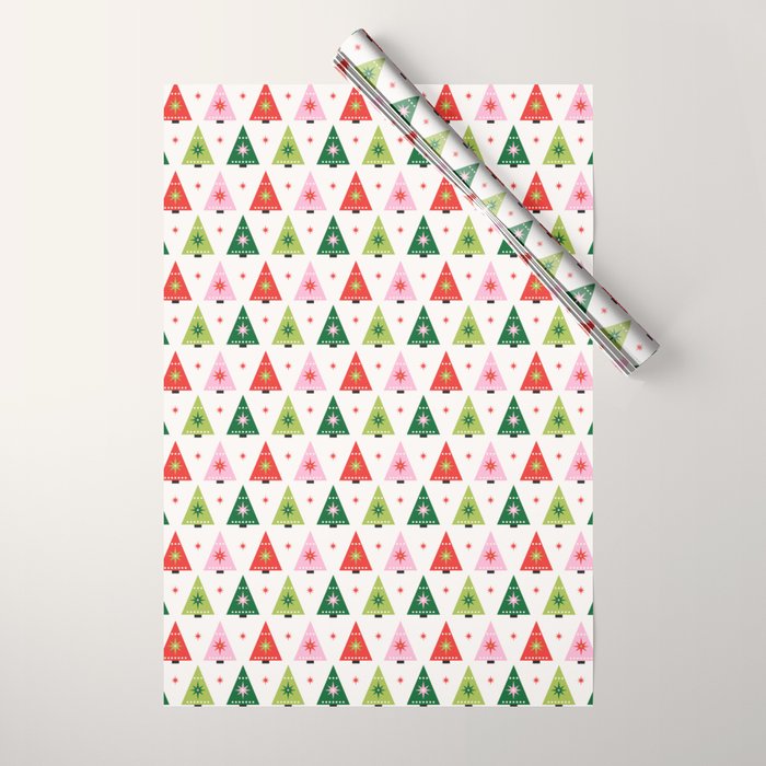 Merry Christmas Tree Wrapping Paper Gallery Image 1