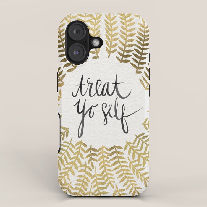 Treat Yo Self - Gold iPhone Case Gallery Image 1