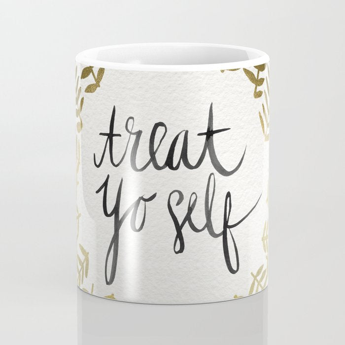 Treat Yo Self - Gold Coffee Mug Gallery Image 4