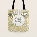 Treat Yo Self - Gold Tote Bag Gallery Image 1