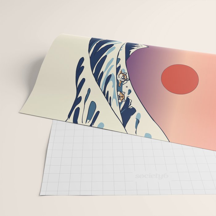 The Great Wave of Shiba Inu Wrapping Paper Gallery Image 2