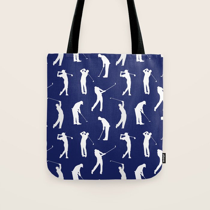 Golfers // Midnight Blue Tote Bag Gallery Image 1